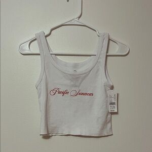 PACSUN NWT Pacific Sunwear White Cropped Tank Top